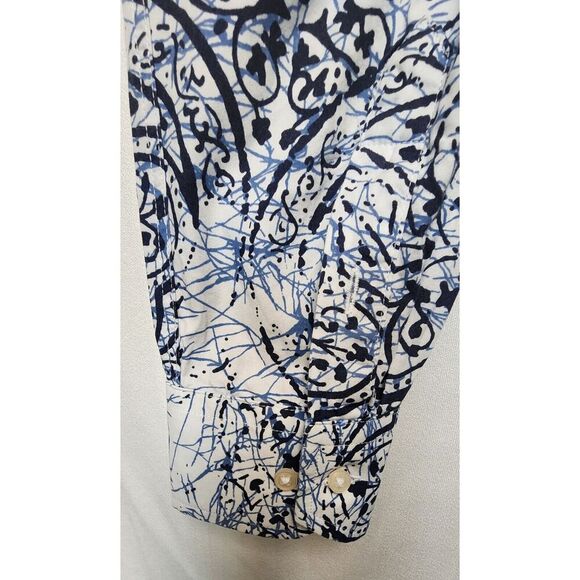 Men's Woolworth Multicolor Blue/White Long Sleeve Button Down Shirt Size Large - Picture 6 of 7